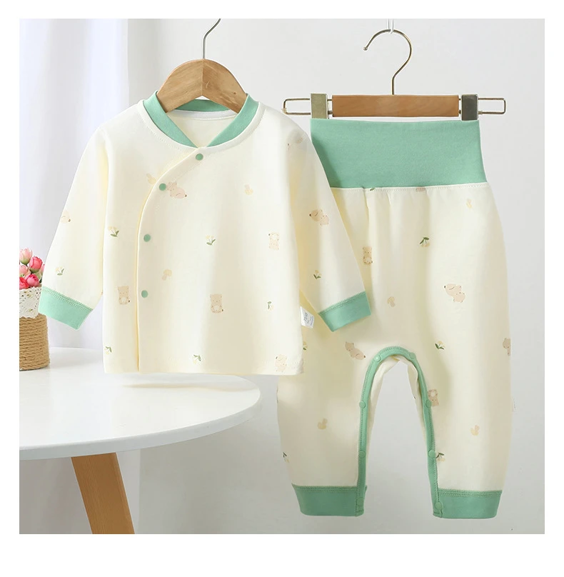婴儿内衣套装高腰护肚分体两件套秋季新款男女宝宝秋衣秋裤套装
