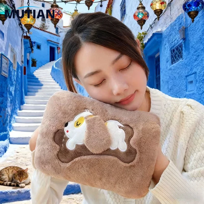 新款充电式暖水袋暖宝宝电热宝暖手宝亲肤绒毛电热水袋充电