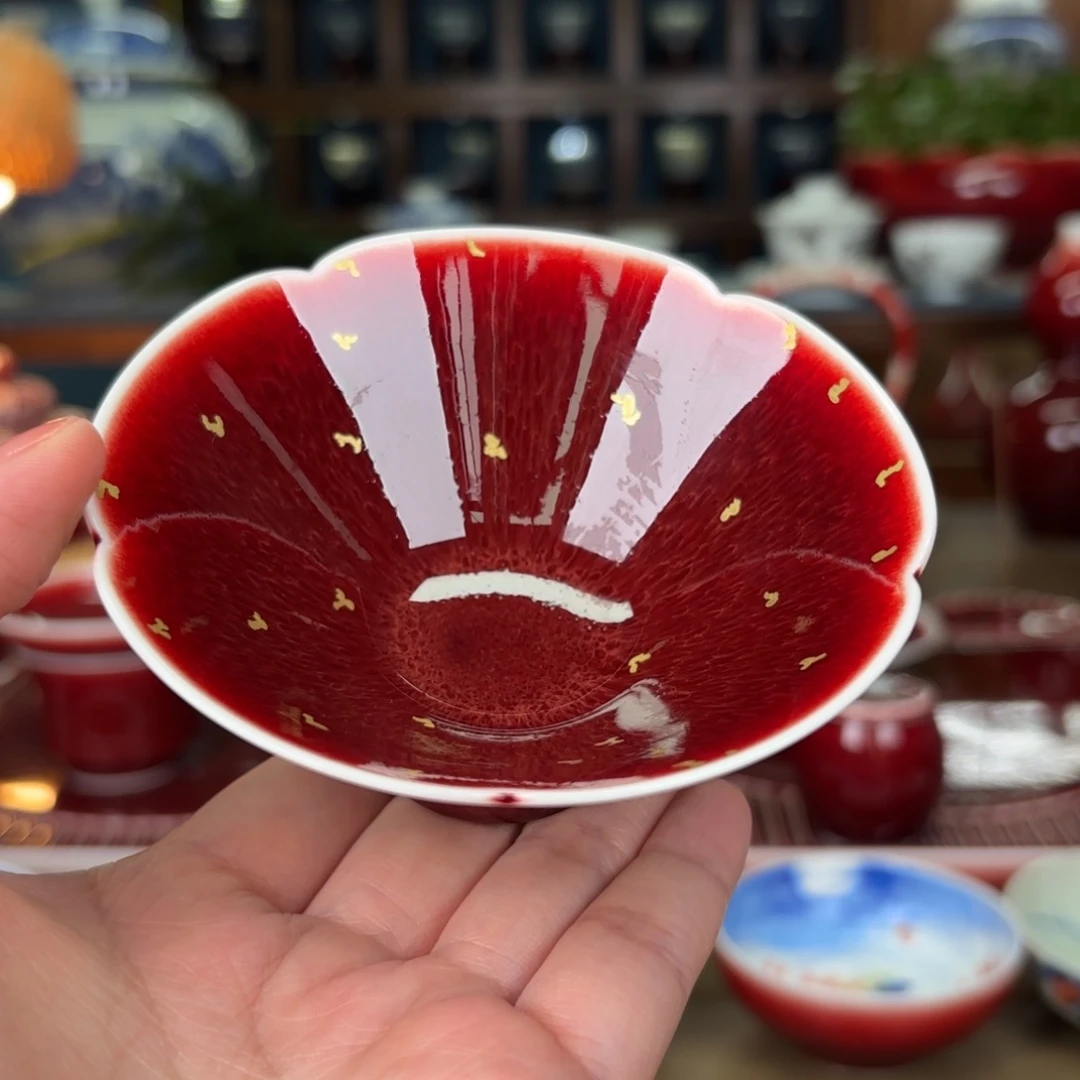 闻轩坊开播福利杯 洒金花口斗笠