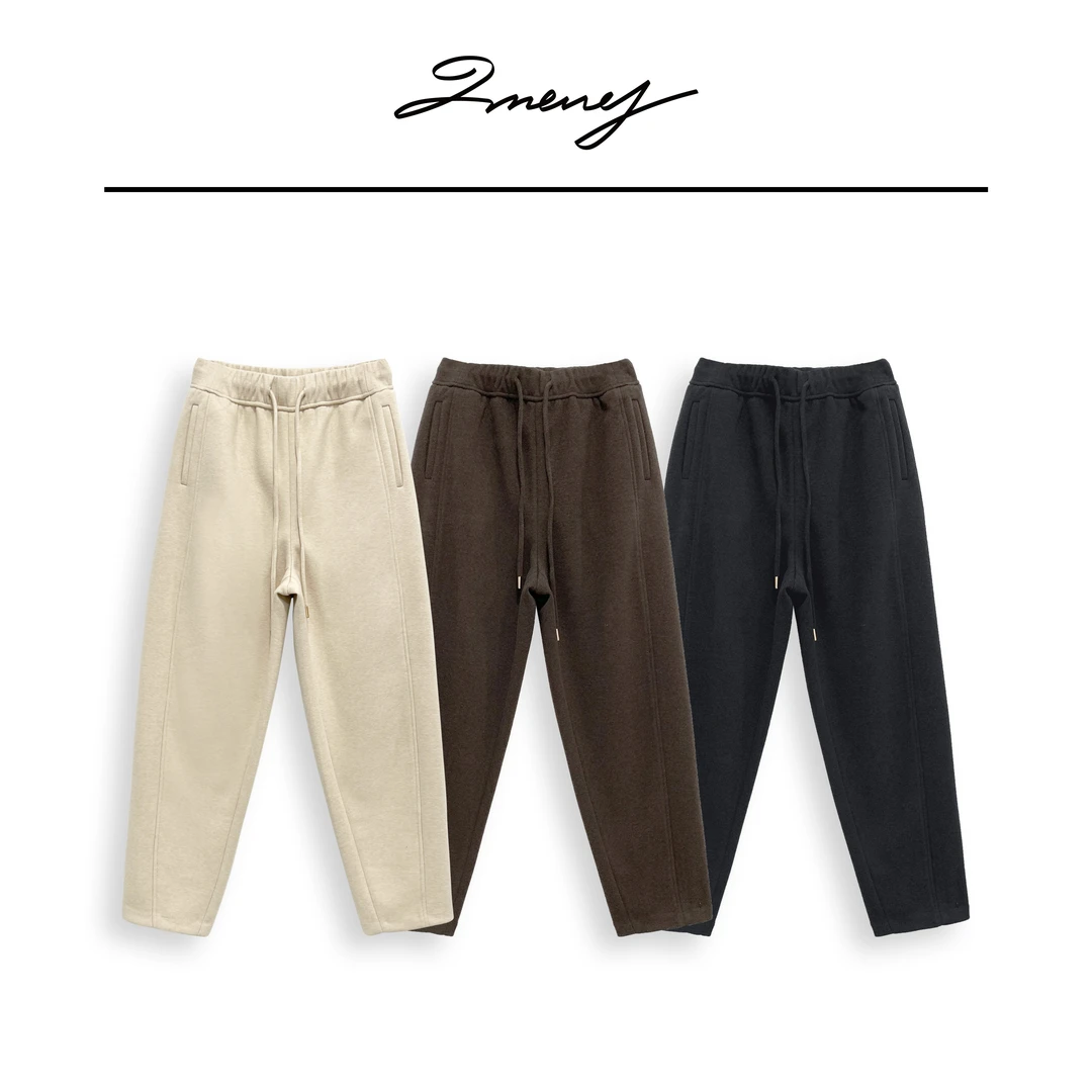 LMENY【清】赫本回忆~醋酸绵羊毛松紧腰抽绳萝卜裤休闲裤24CK046