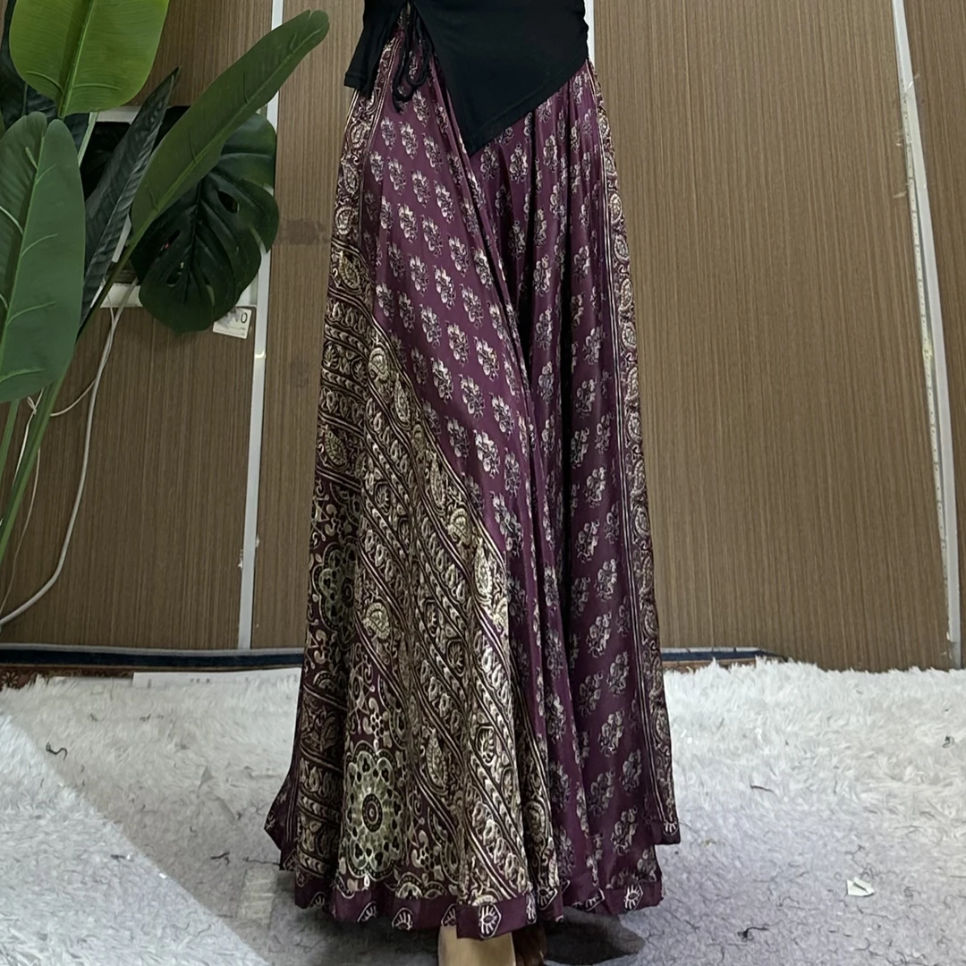 A348号紫色大摆裙