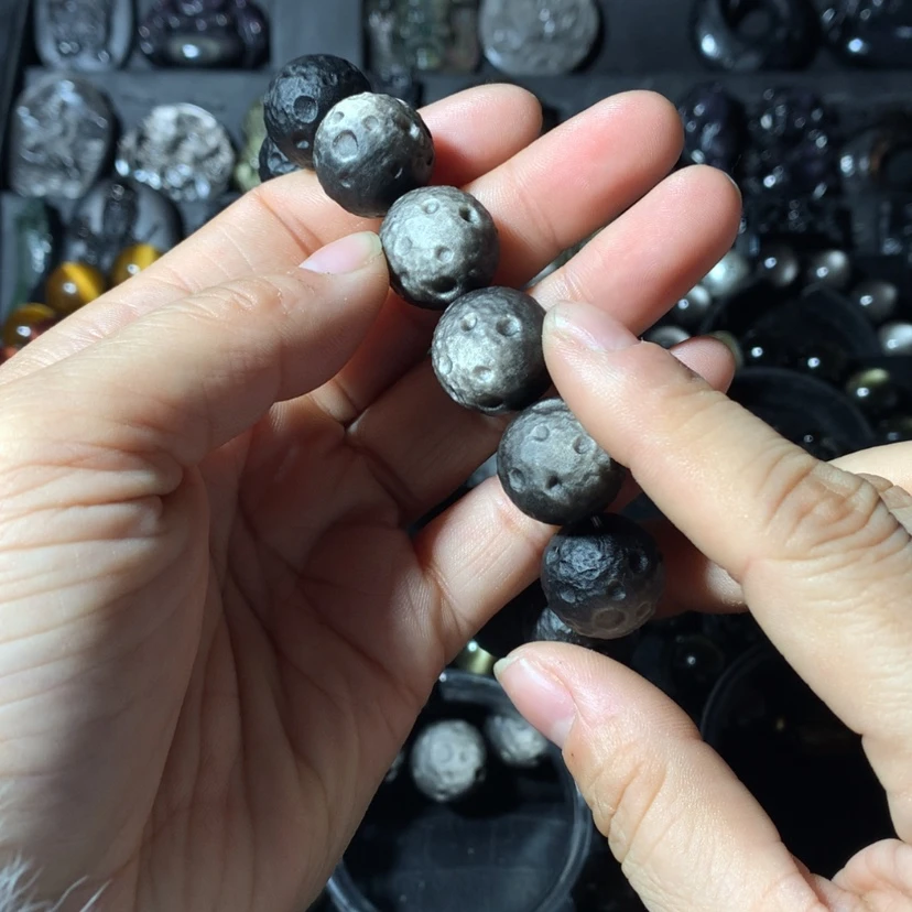 【闪购商品】黑曜岩手串未镶嵌立*
