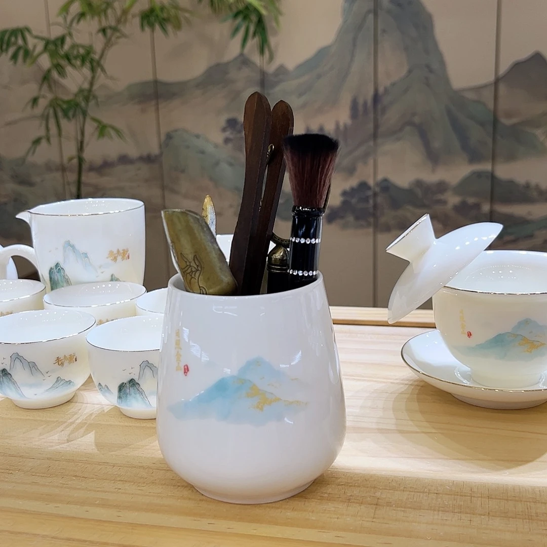 【都彩】日照金山羊脂玉瓷16头