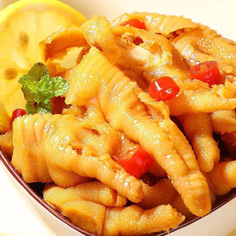 酸辣无骨鸡爪500g罐装泡椒凤爪去骨鸡爪休闲零食柠檬脱骨鸡脚批发