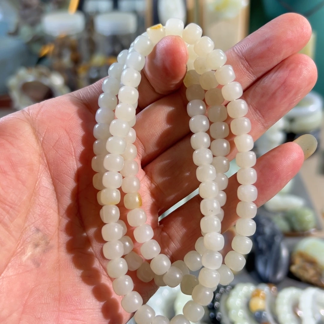 和田玉未镶嵌手链真皮真色