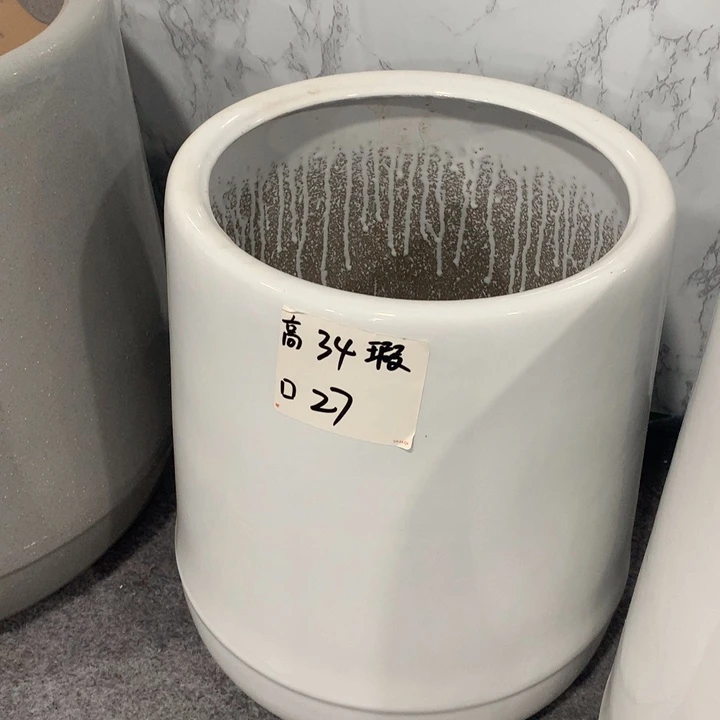 微瑕高温陶瓷大花盆