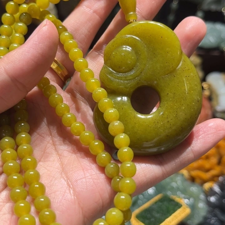 岫玉未镶嵌毛衣链