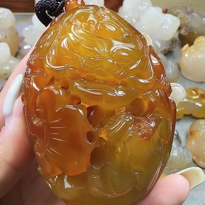 玛瑙/玉髓合金手把件