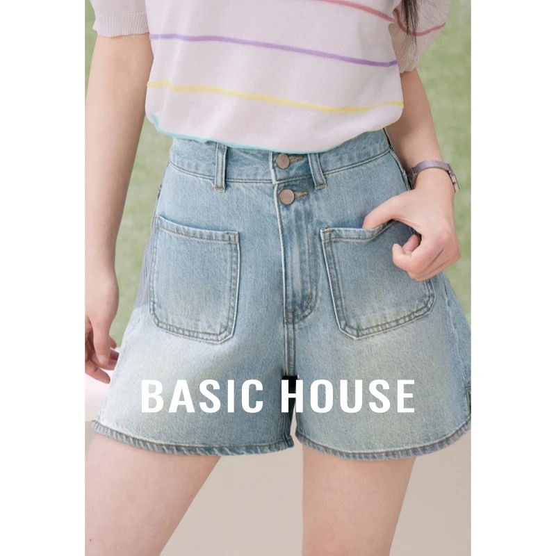 【赵老板专属】Basic House/百家好高腰显瘦水牛仔短裤-B0624B5U102