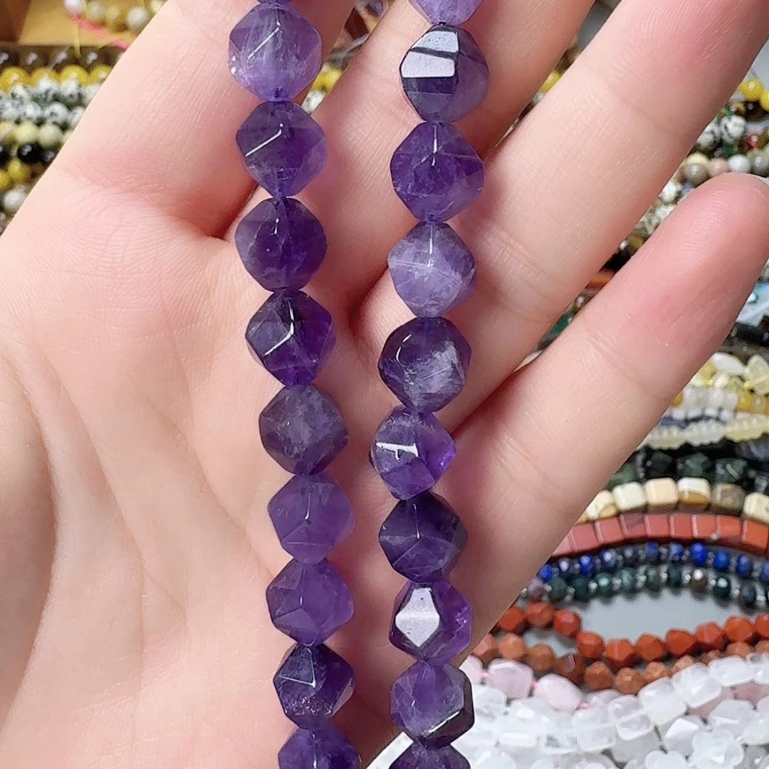 未镶嵌玛瑙/玉髓珠宝半成品紫水晶万切一条