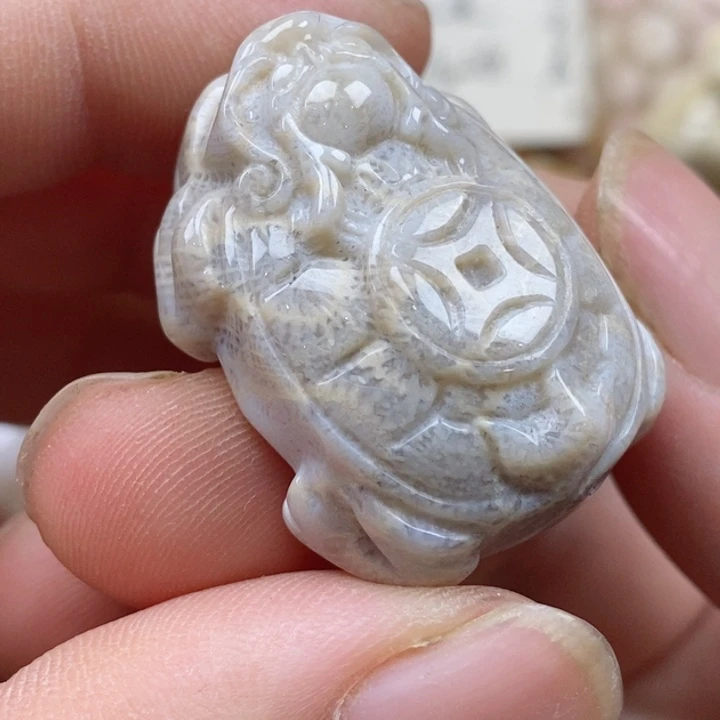 颈饰未镶嵌硅化珊瑚（珊瑚玉）小