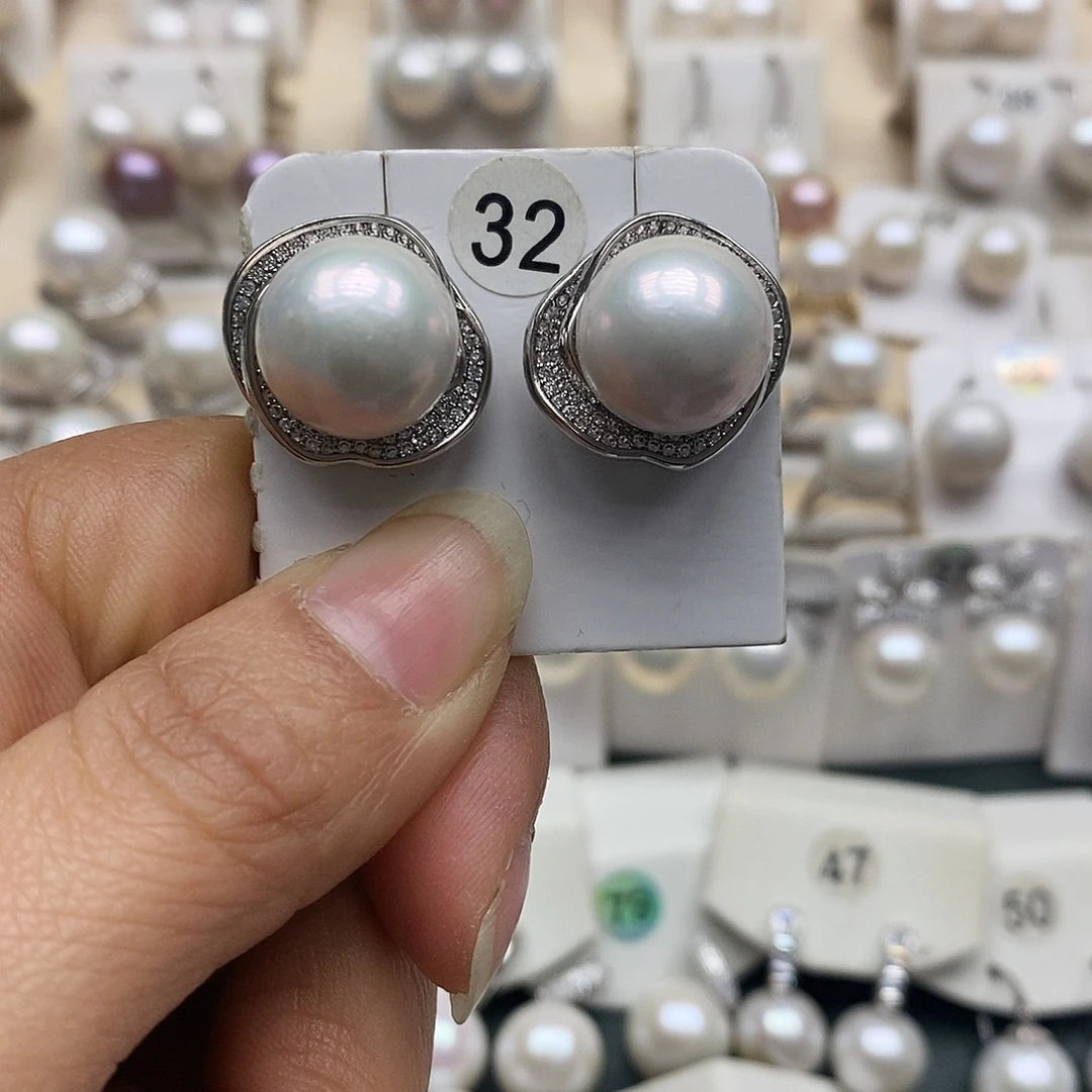 银S925镶嵌淡水珍珠颈饰