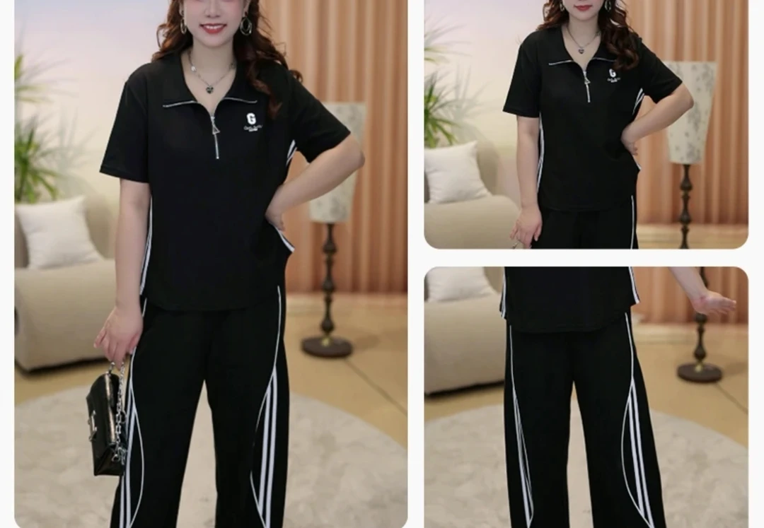 25379（302）时尚高端休闲运动服夏季爆款两件套装