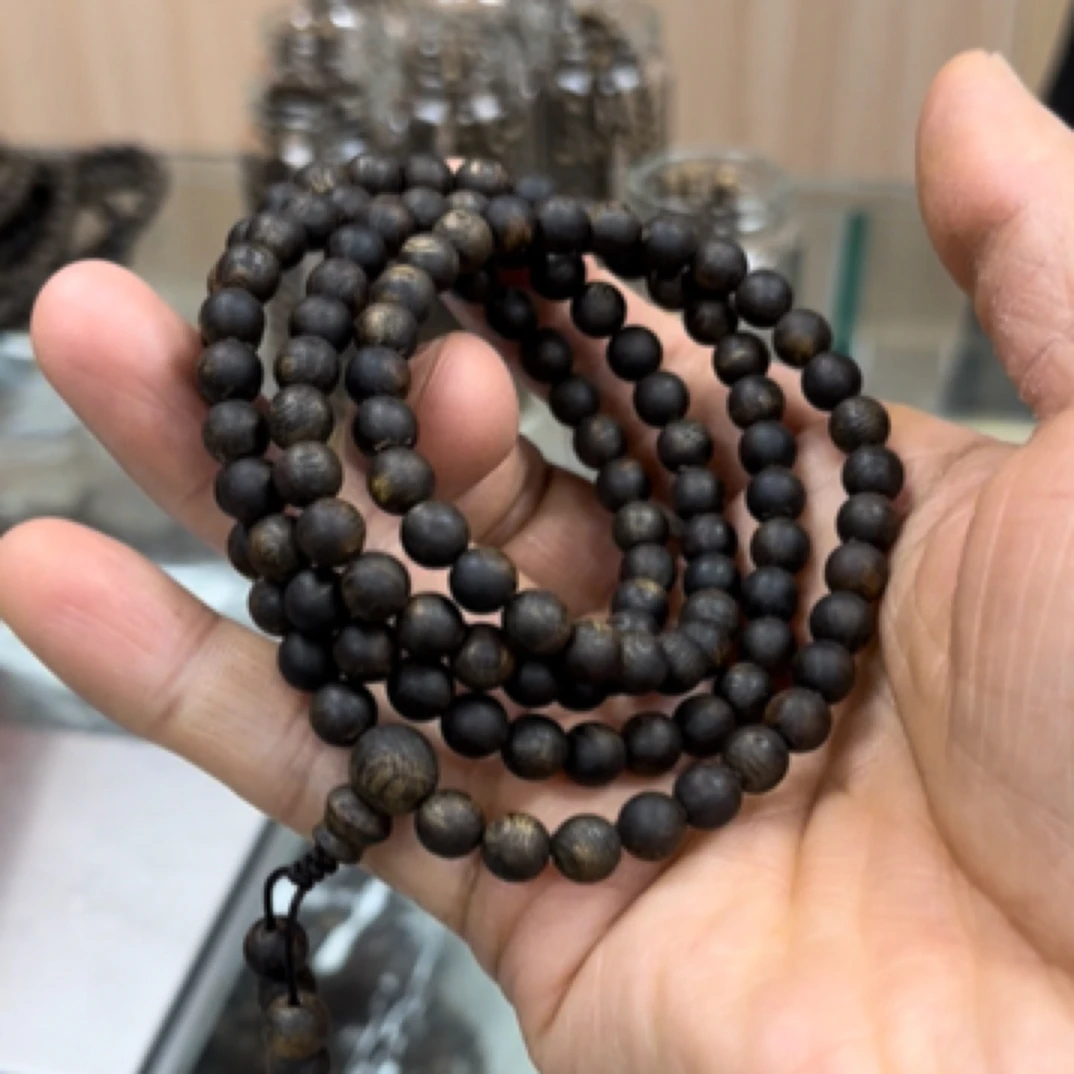 沉香沉香棋楠7mm多圈 沉水圆珠手串 多样性发一件