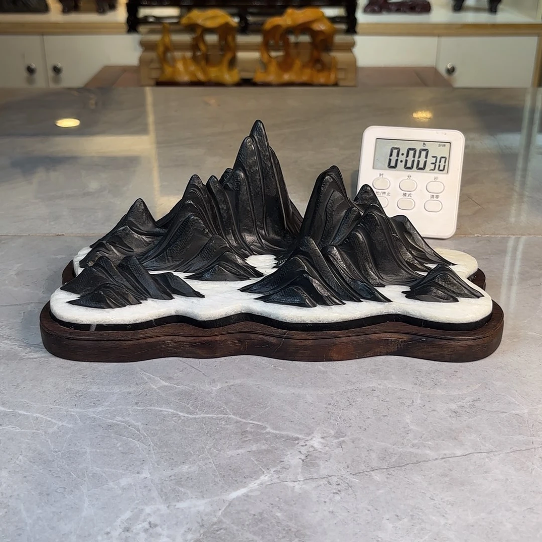 虫***工灵璧石手工雕刻奇石摆件