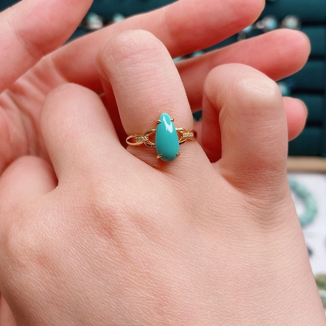 绿松石18K金镶嵌绿松石幽*