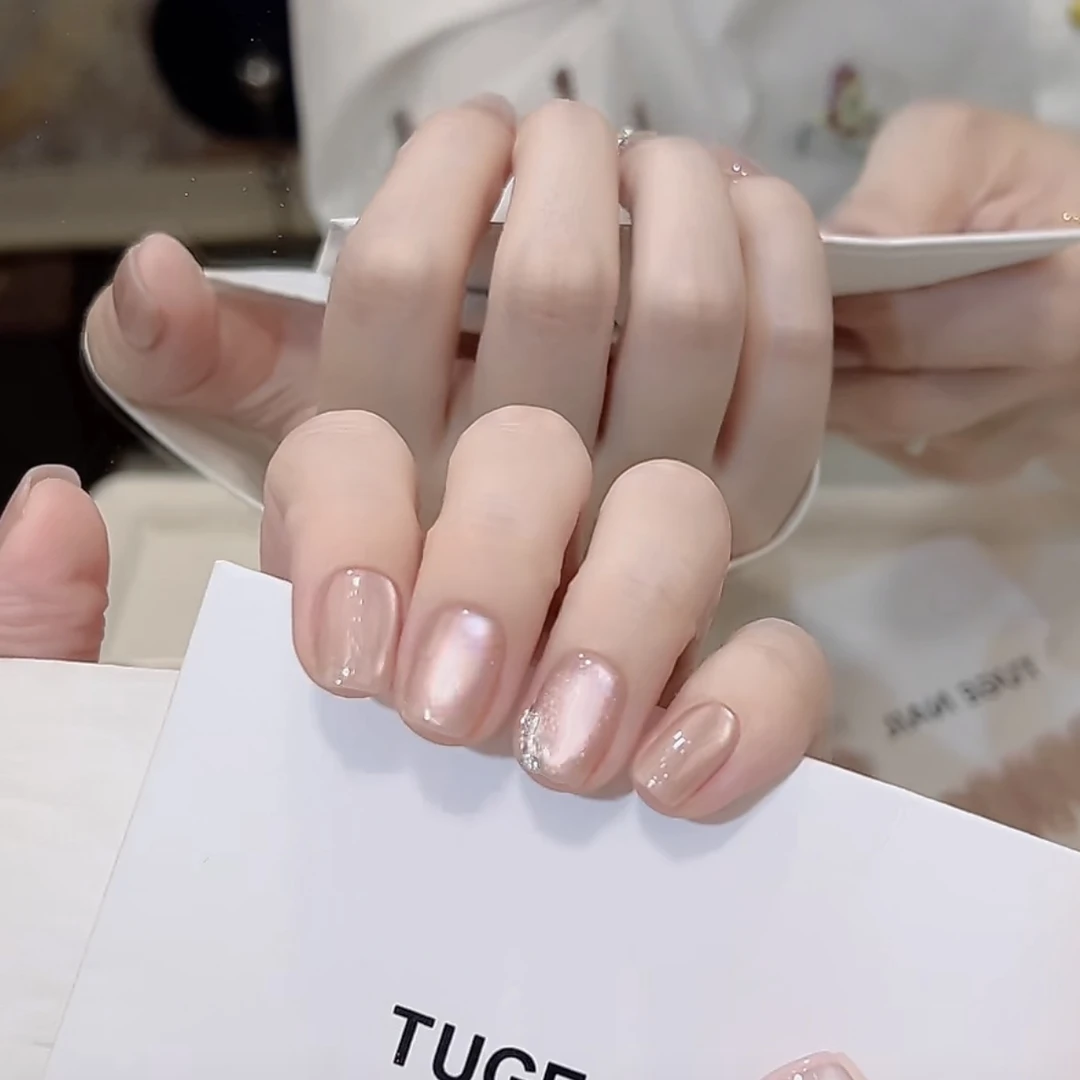 TugeNail“夏日冰冰”高定渐变裸色高级显白纯欲美甲穿戴甲笑笑专属