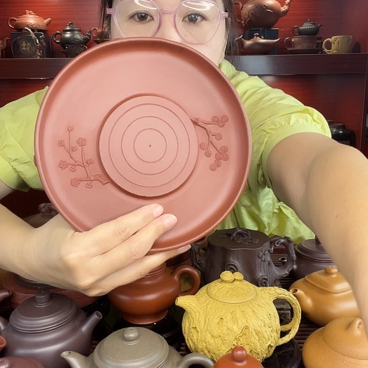 紫砂茶盘尺寸约18cm