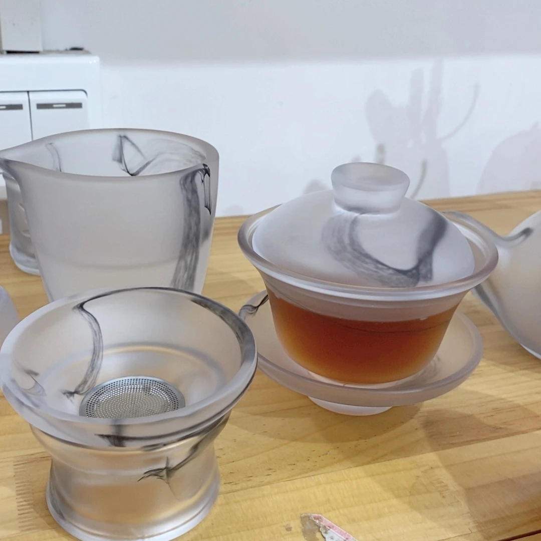 烟雨水墨 盖碗 公杯 茶漏 主人杯2