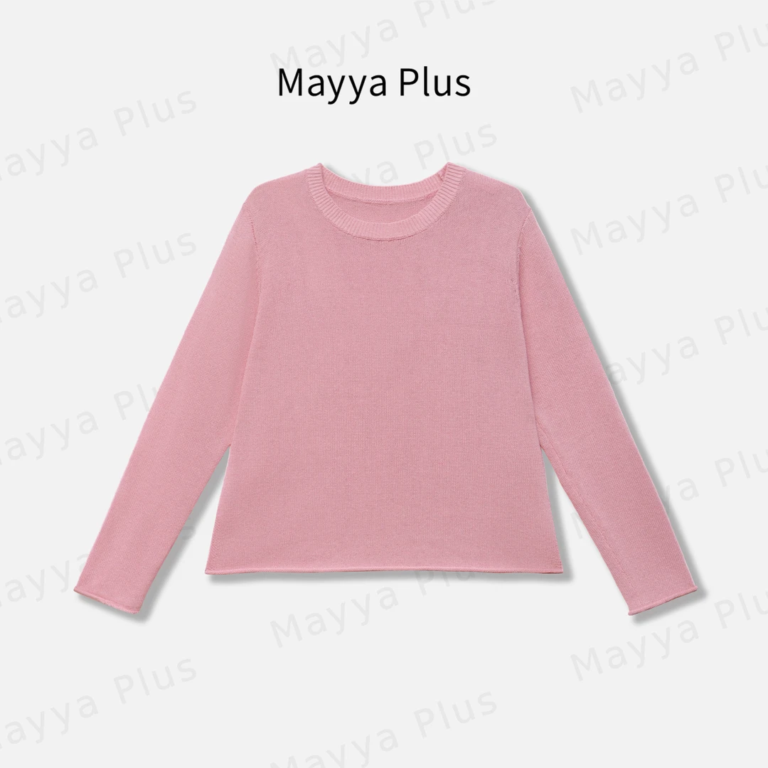 【满分松驰】Mayya Plus麦芽定制韩系慵懒风百搭针织衫上衣32536559