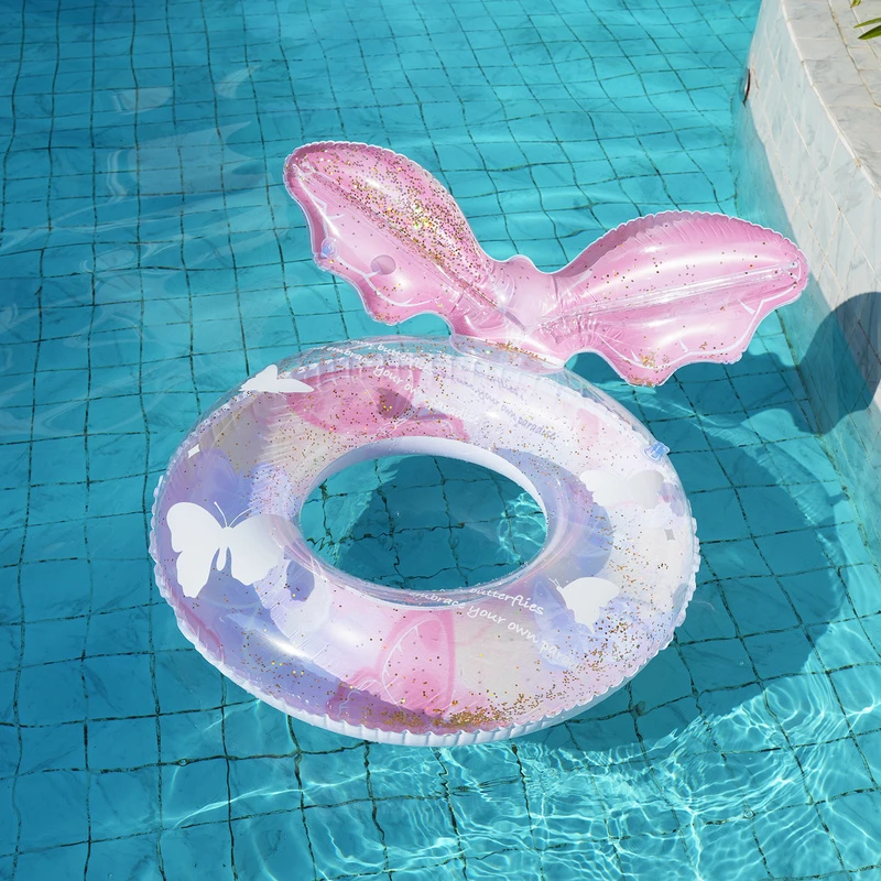 蝴蝶游泳圈儿童成人加厚网红救生圈浮圈女童腋下圈海滩游泳池拍照