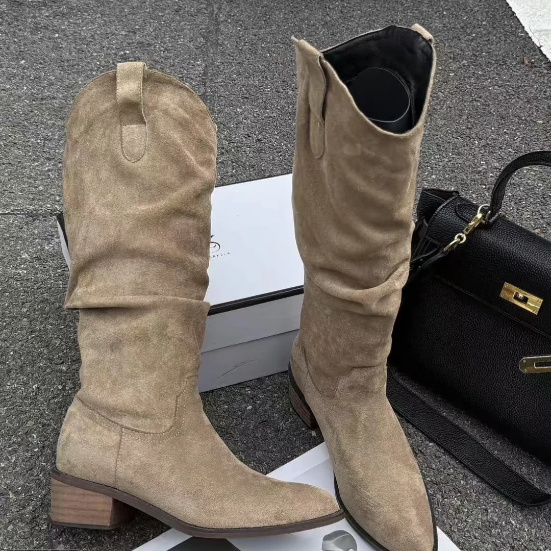 时装靴尖头高跟长靴