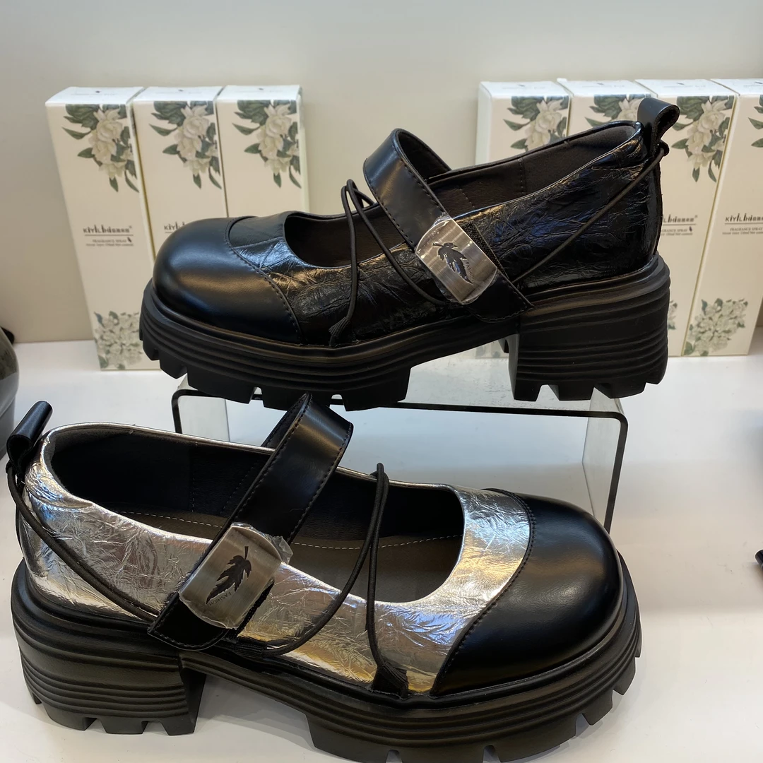 3151【牛皮】百搭厚底法式春季英伦风学院风乐福鞋