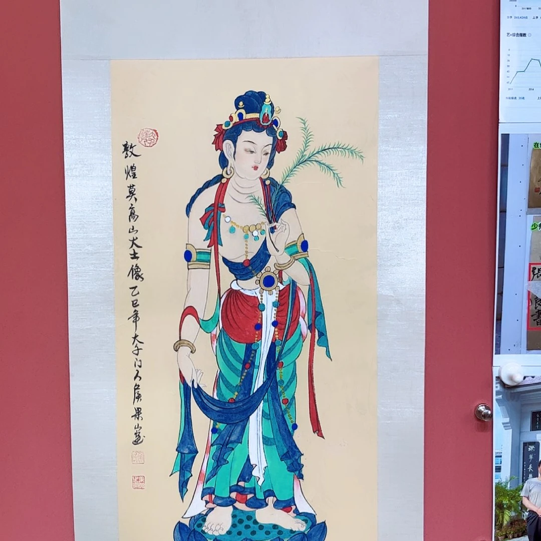 国画侯果山老师亲笔手绘作品朵