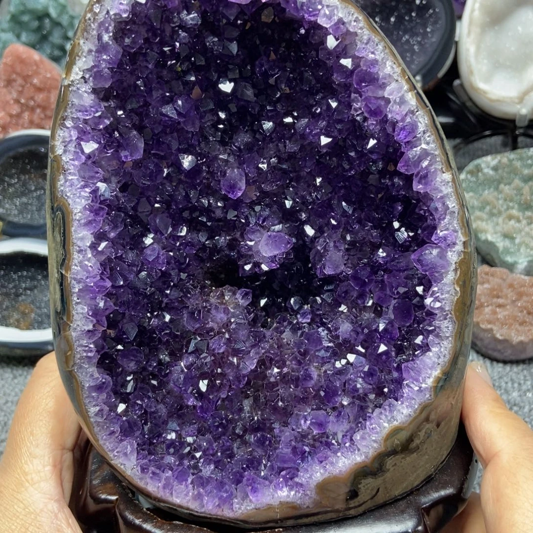 未镶嵌紫晶摆件水晶