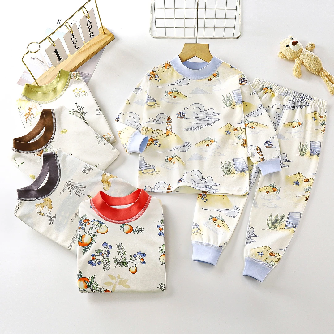 秋冬款儿童保暖内衣套装宝宝家居服幼儿一岁宝宝秋季睡衣婴儿衣