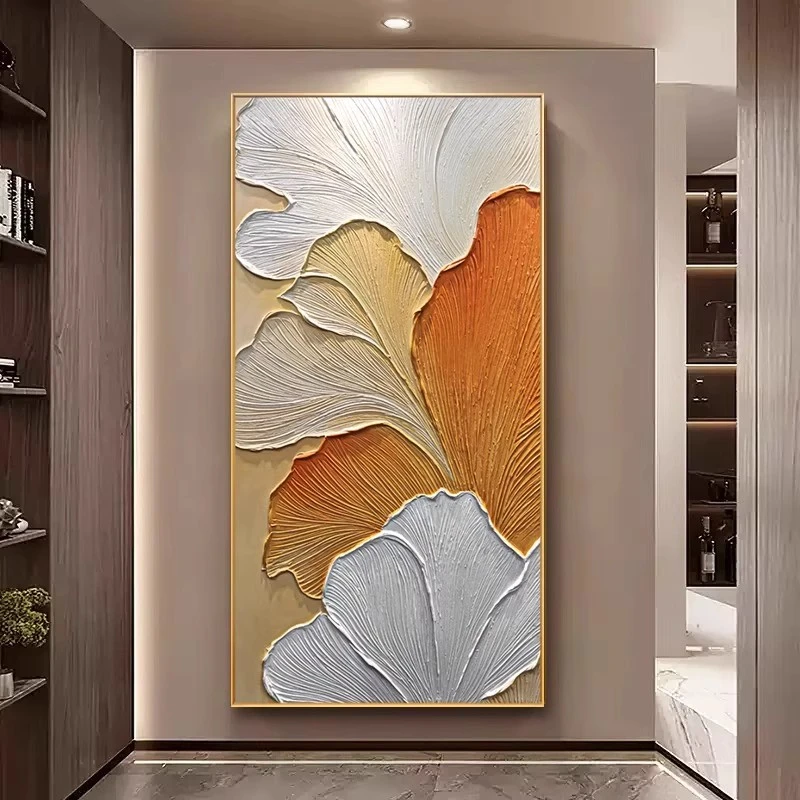 山水油画高端花朵轻奢现代挂画手绘客厅装饰画肌理画餐厅装饰画