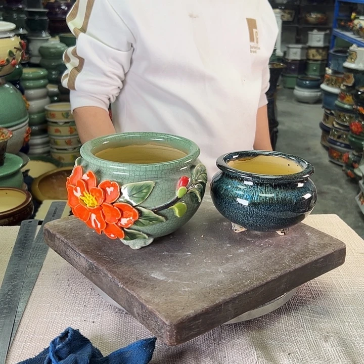 泳坤堂石湾花盆陶瓷