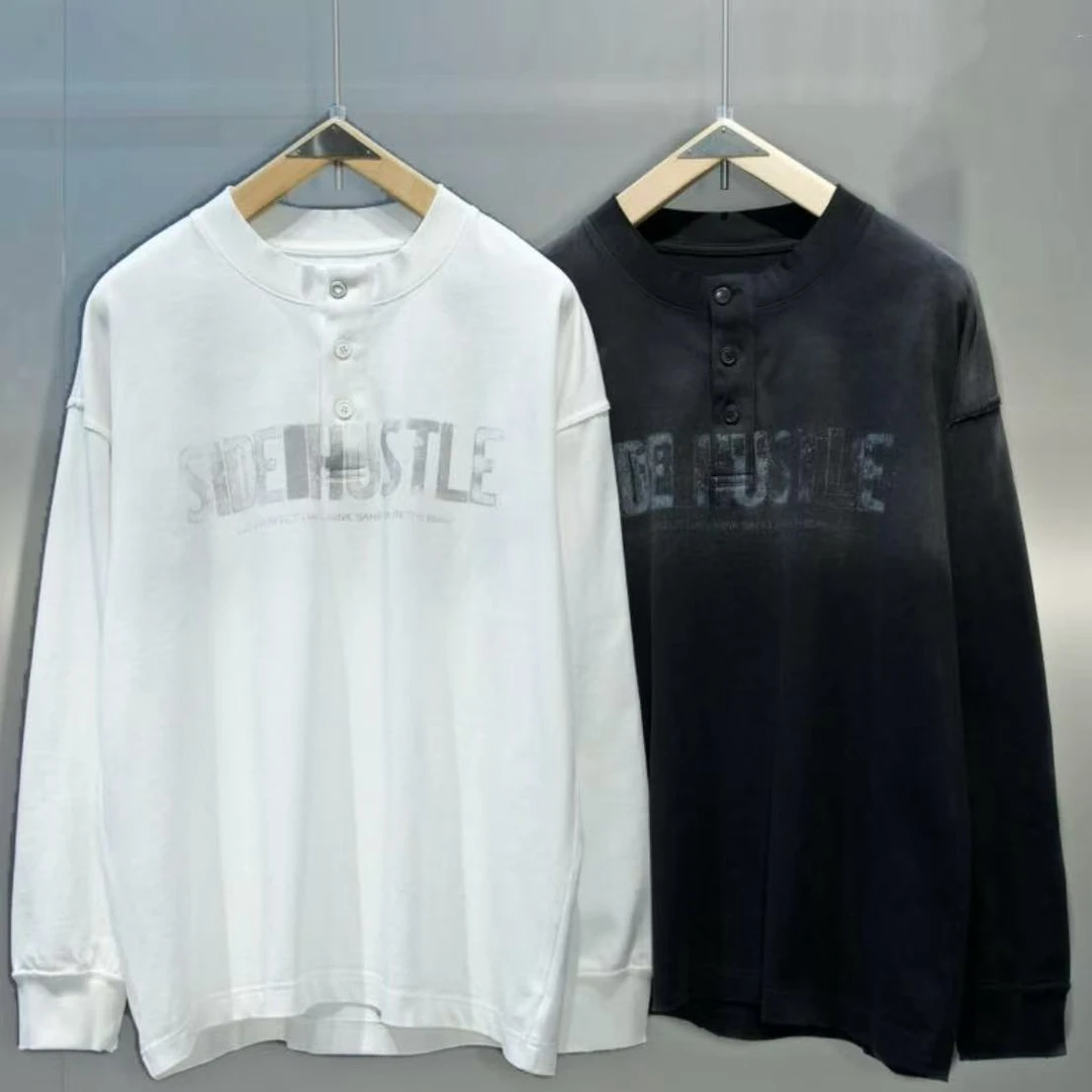 高品质男装【27125】洗水做旧圆领T恤