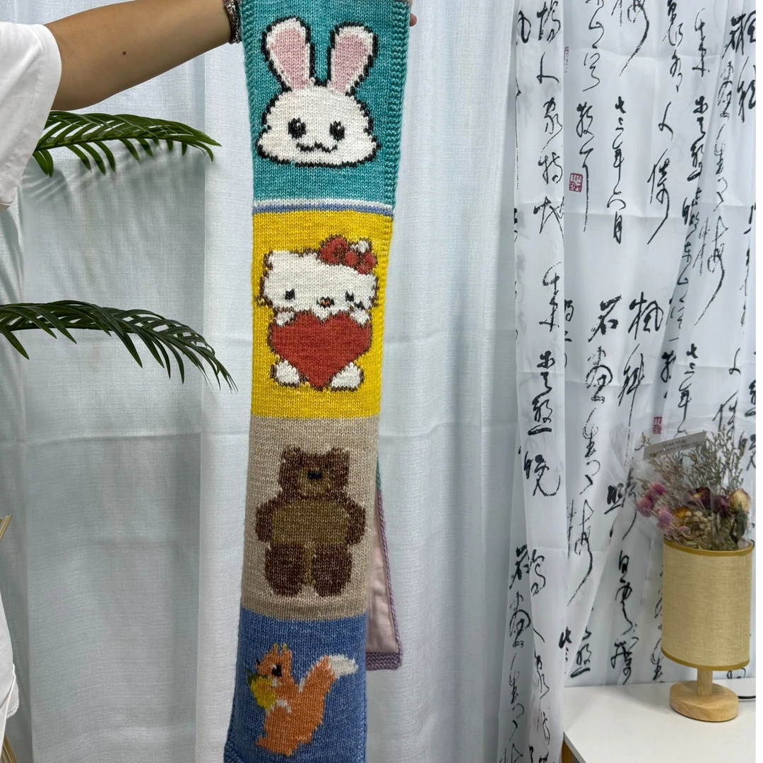 卡通图案围巾温柔时尚感斗篷~小白专属链接