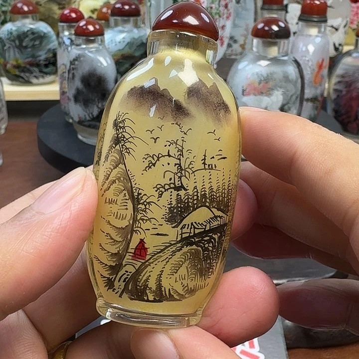 鼻烟壶内画手工绘制