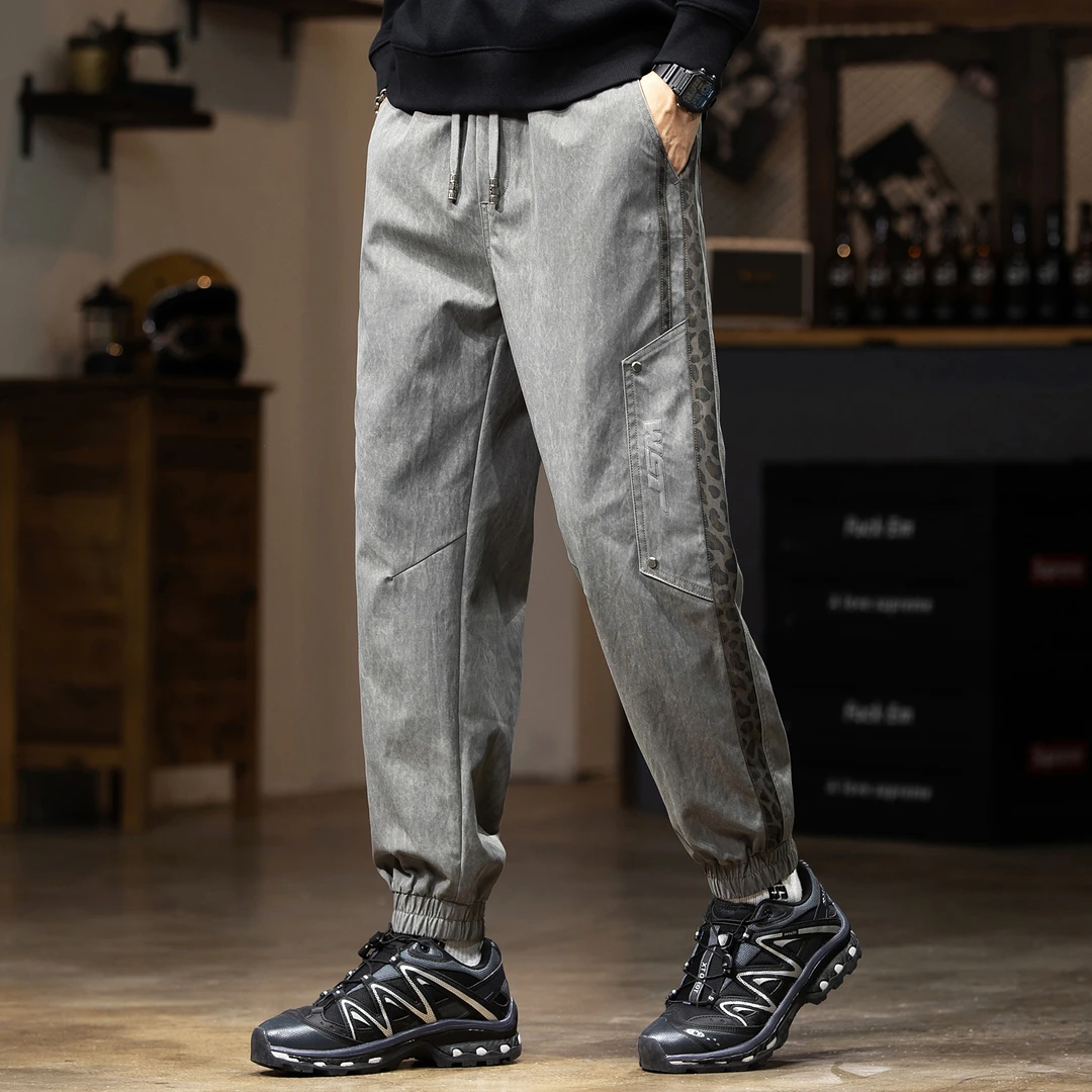 MR.MUDI/穆迪先生美式复古系列重磅工装裤男春秋新款宽松束脚裤
