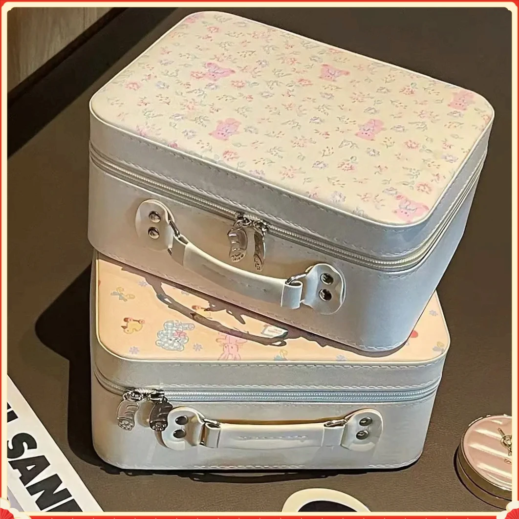 可爱便携化妆包女化妆品化妆刷手提化妆箱旅行大容量洗漱包H