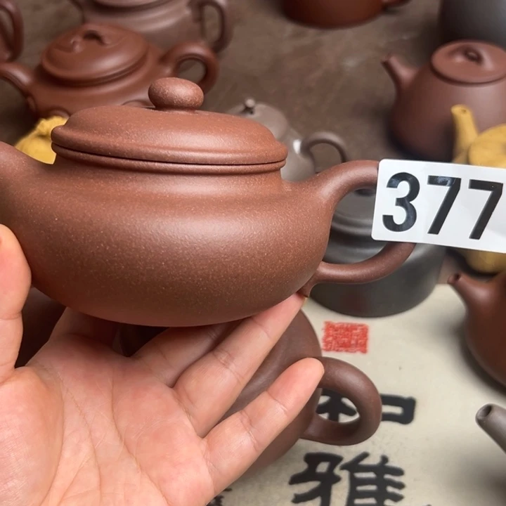 复***号茶壶紫砂紫泥半手工370cc瑕疵