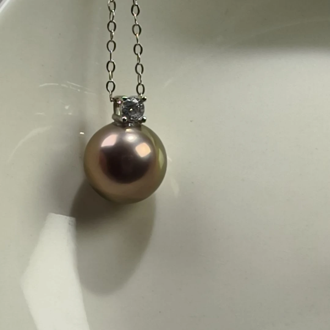 银S925镶嵌颈饰淡水珍珠