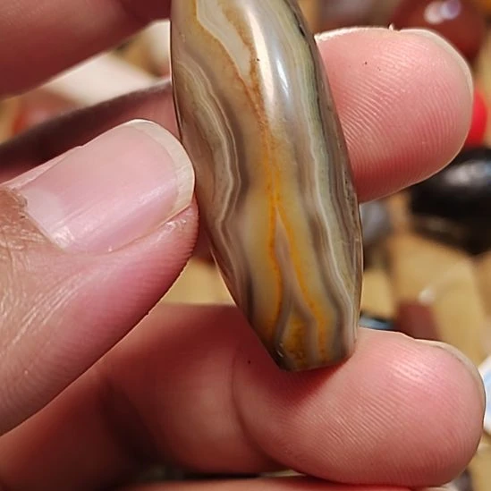 玛瑙/玉髓未镶嵌吊坠(不含链)清玛缠丝有冰裂纹，3.9加✖️1.4