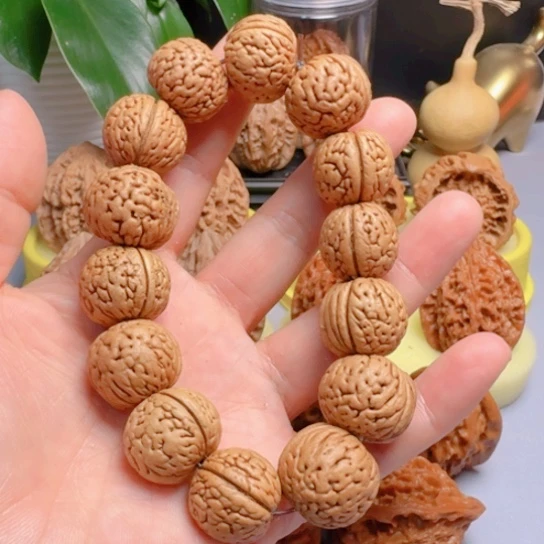 核桃脑花纹桃核手串