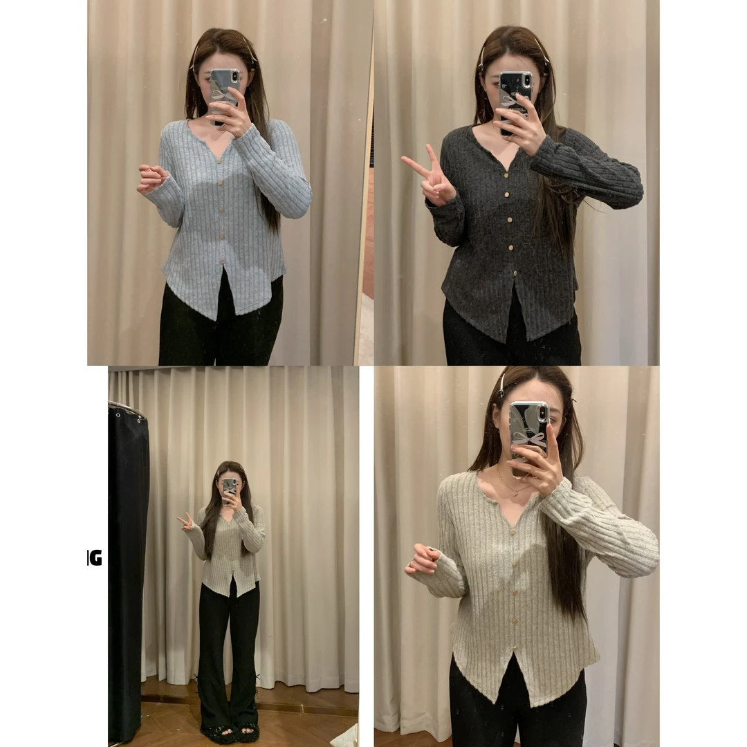 唐不灵微胖《冬日特调》大码显瘦秋冬保暖长袖绒感坑条T恤