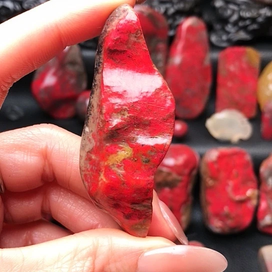 孤***手昌化石昌化鸡血石原石