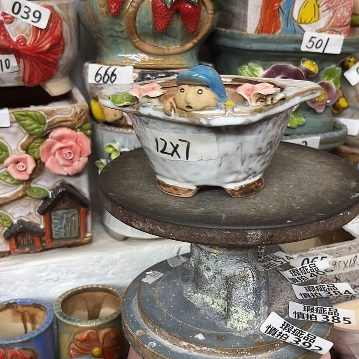 粗陶材质多肉花盆