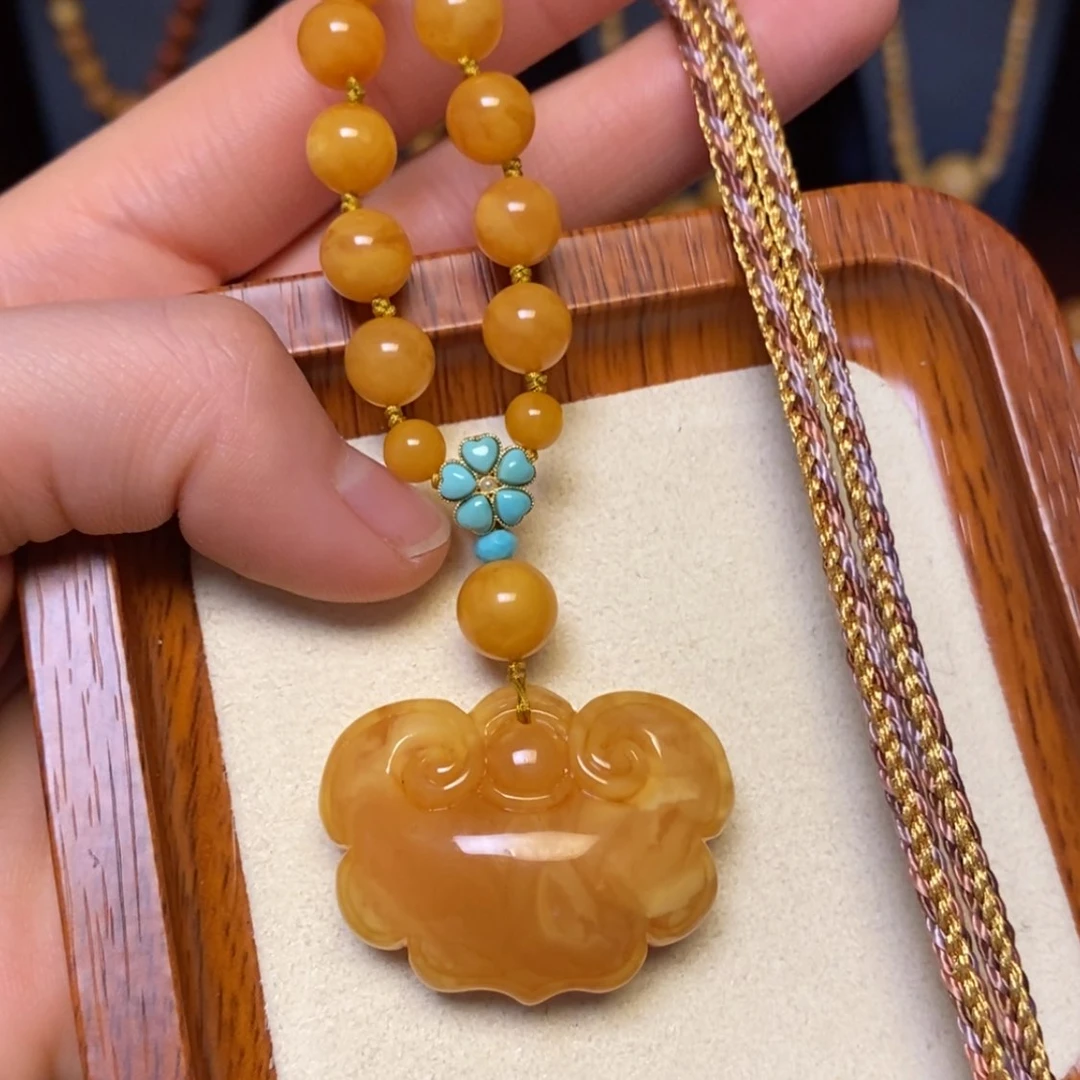 【闪购商品】蜜蜡颈饰未镶嵌项链