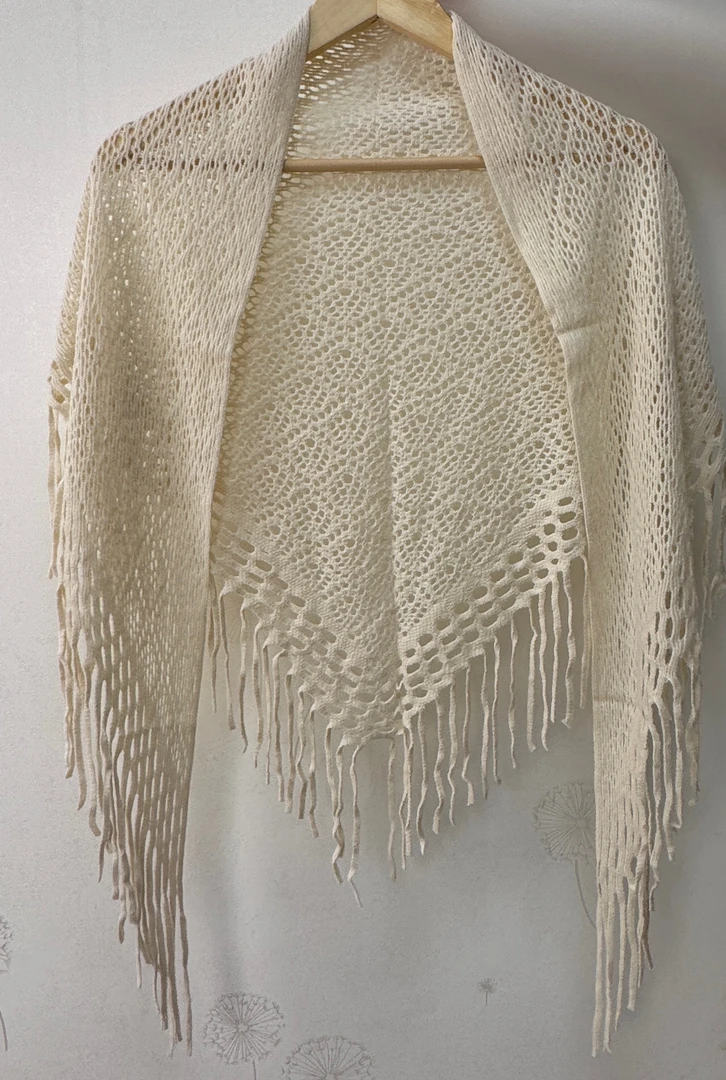 2025年秋季公主风夏秋季米色时尚三角千鸟格披肩