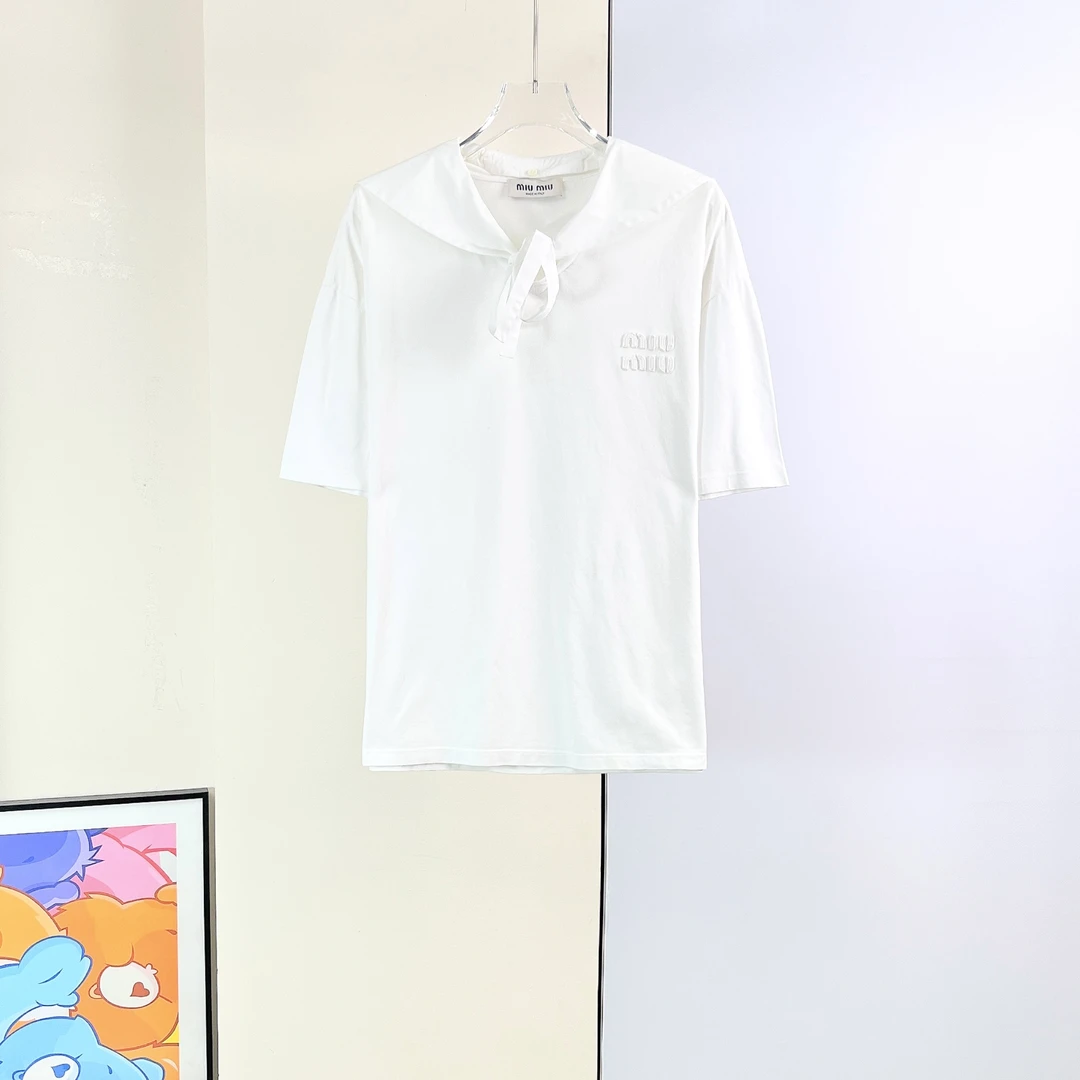 95新 MIU MIU/缪缪 短袖T恤 /Xs码/Xsp38936/公价10400