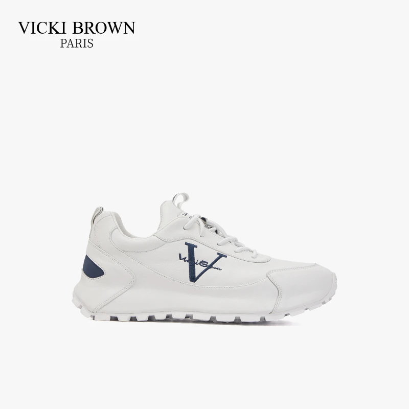 VICKI BROWN春季轻便男子休闲增高透气时尚休闲鞋纳帕纹防滑男鞋