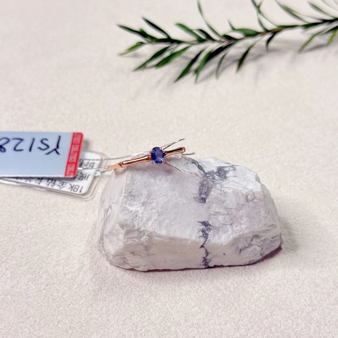 【六六中古】孤品18k金蓝宝石戒指te6314港14欧53