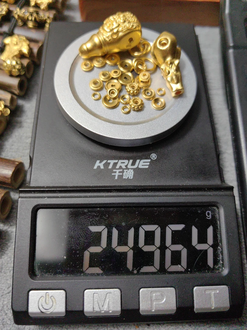 足金999三通万向轴黄金文玩配饰